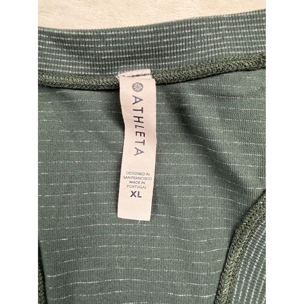 Athleta Momentum Tank Top Womens XL Green Heathered Racerback Seamless Running - Picture 2 of 8